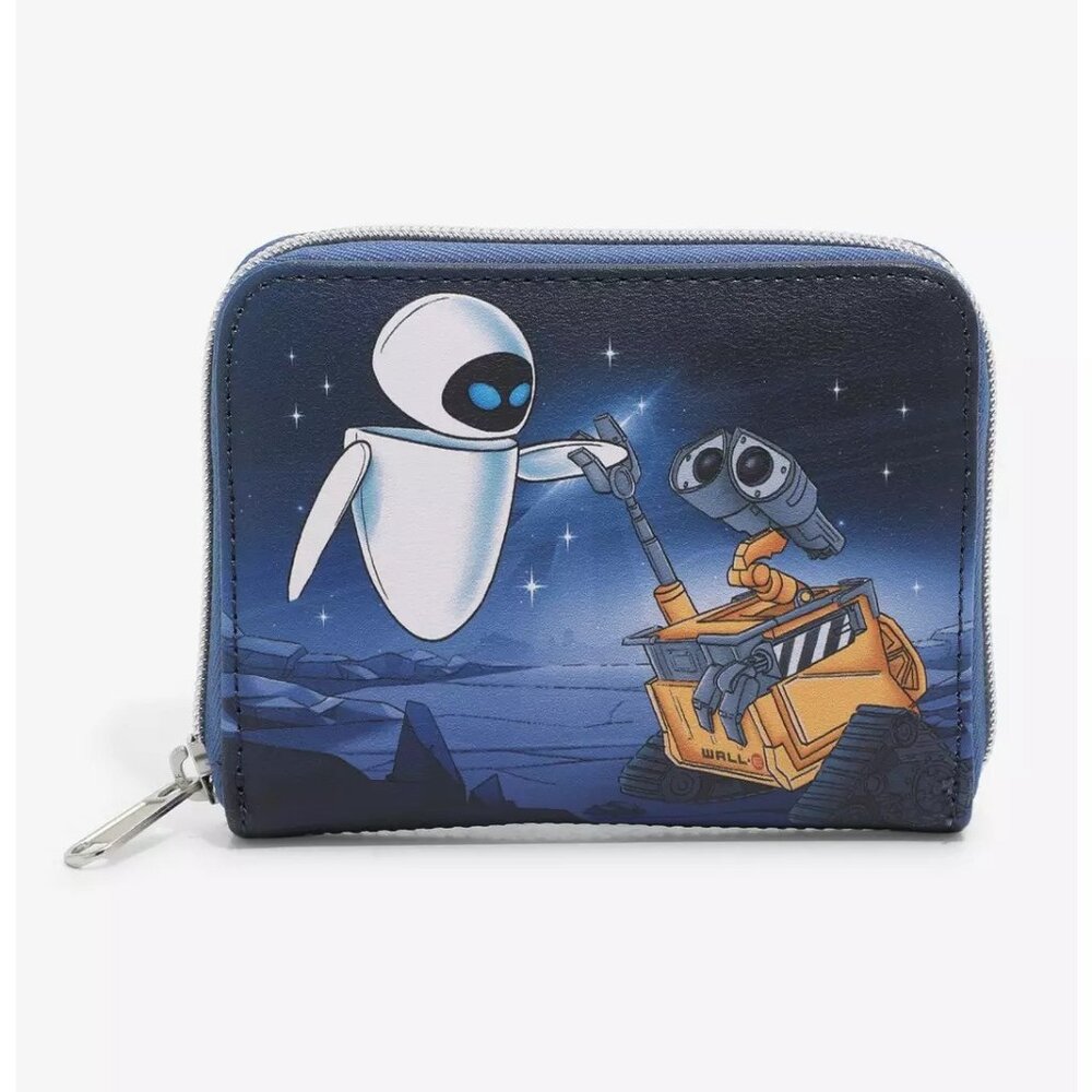 Loungefly Disney Pixar Wall-E Wallet Night Sky Wall-E And Eve Zip Around
